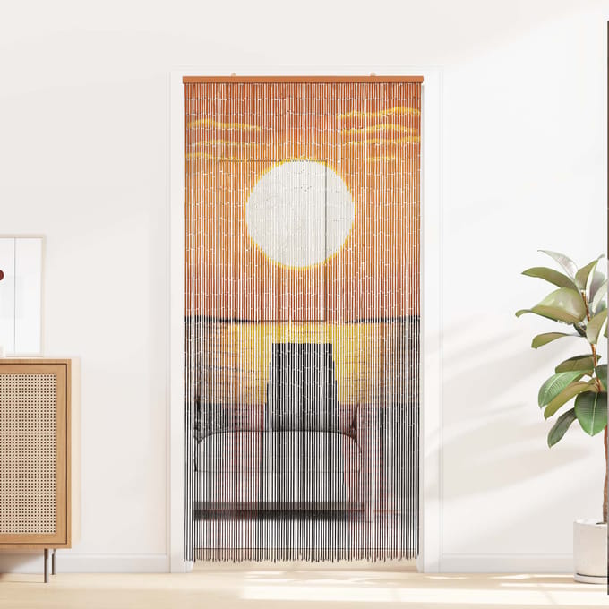 vidaXL - Insect - Deur - Gordijn - Meerkleurig - 100 - x - 200 - cm - Bamboe