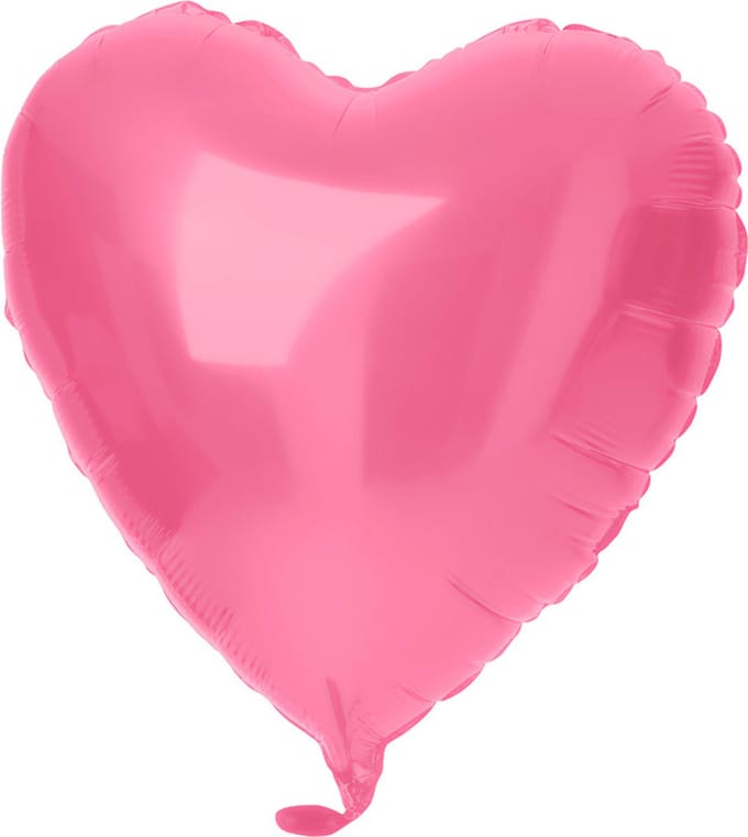 Folat - Folieballon hart mat pink (45cm)