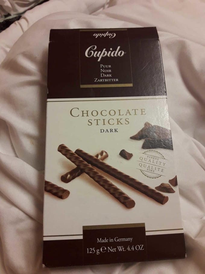 Cupido chocolate sticks puur - lekkere chocoladesticks - 12 x 125 gram