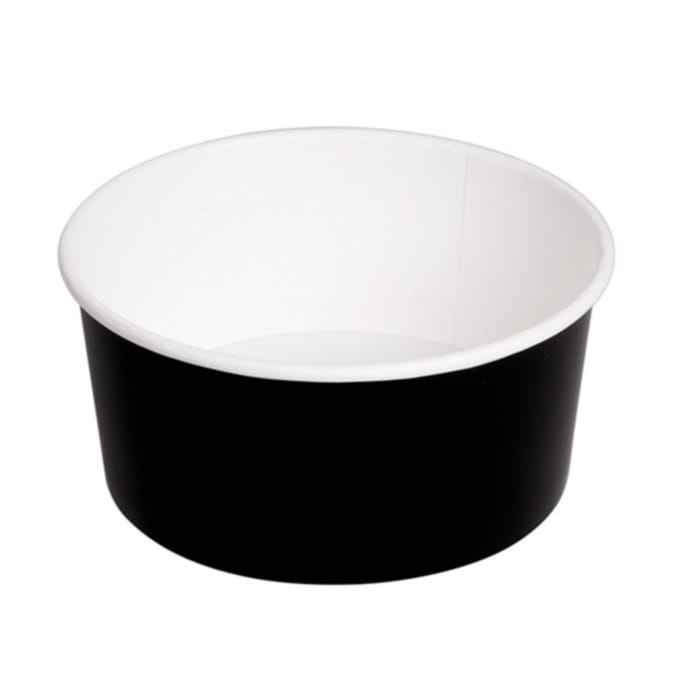 Salade/Poké bowl Kraft/PE Zwart met deksel 500ml