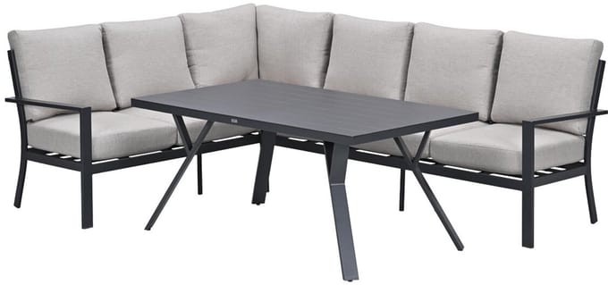 Garden Impressions Senja lounge dining set 3-delig links - sandstone