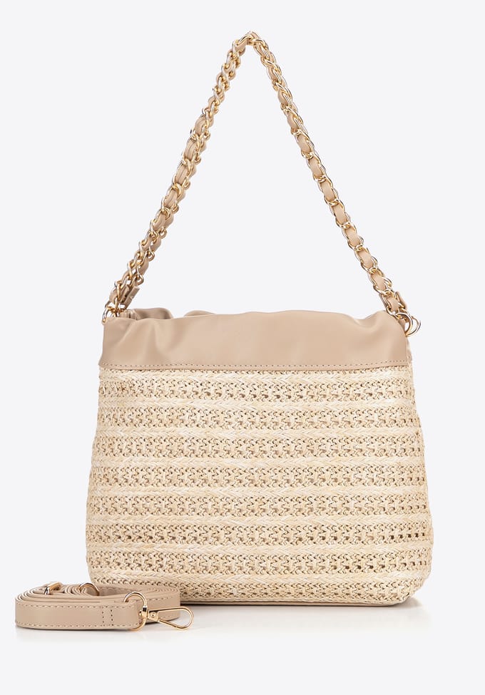 Wittchen - Geweven Crossbody Tas - Beige - Kettingen - Polypropyleen en Eco-leer