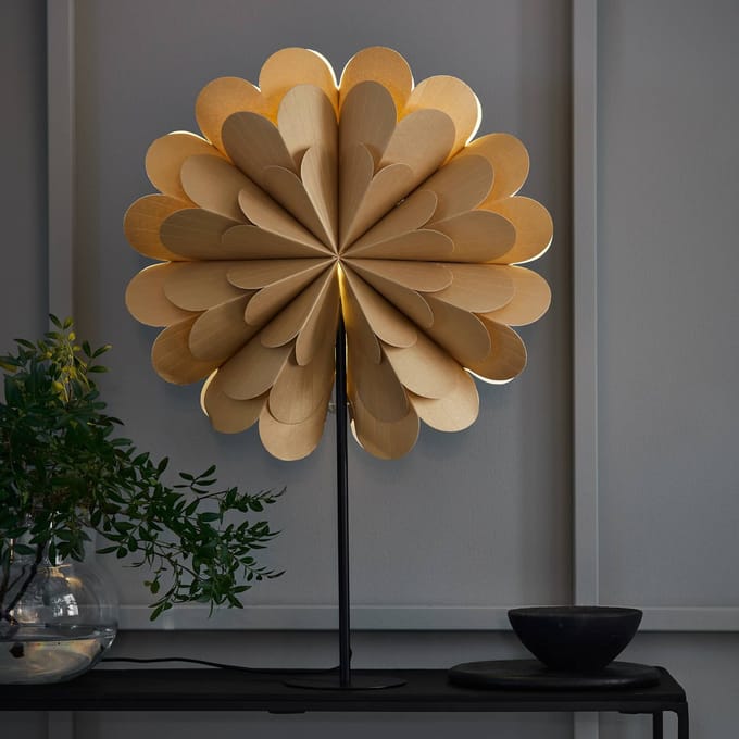 Markslöjd Staande ster Maravilla, goud/zwart Hoogte 68 cm