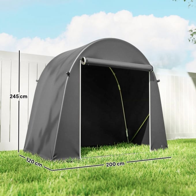 Tuin Opslag - Grijs - 245x120cm - Waterdicht