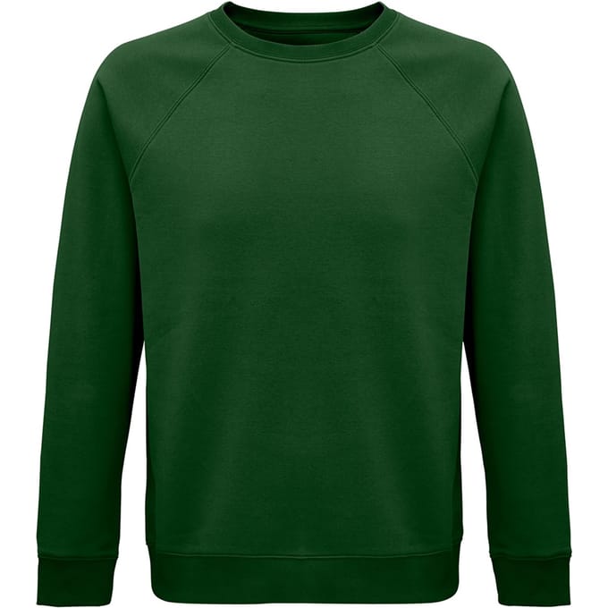 SOLS Unisex Adult Space Organic Raglan Sweatshirt (Fles groen)
