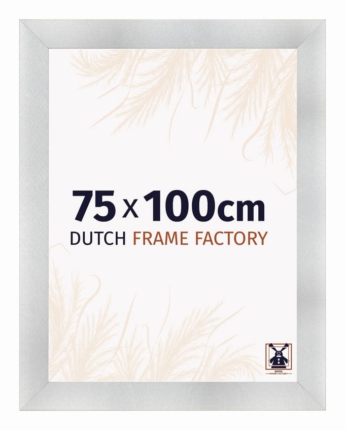 Fotolijst 75x100 cm - MDF - Aluminium Geborsteld - Praag