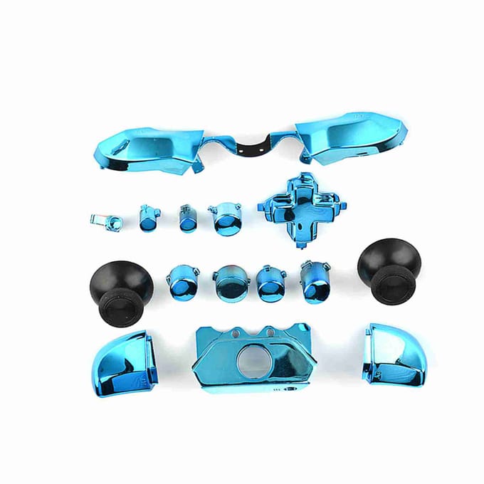 Volledige Knop Sets Mod Vervangonderdeel voor Microsoft Xbox One Controller 3.5mm Jack (Blauw) blauw