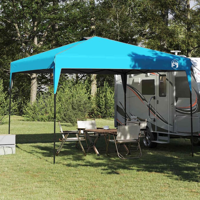 vidaXL - Luifel - Tent - 290 - x - 290 - x - 251 - cm - Blauw - Stof