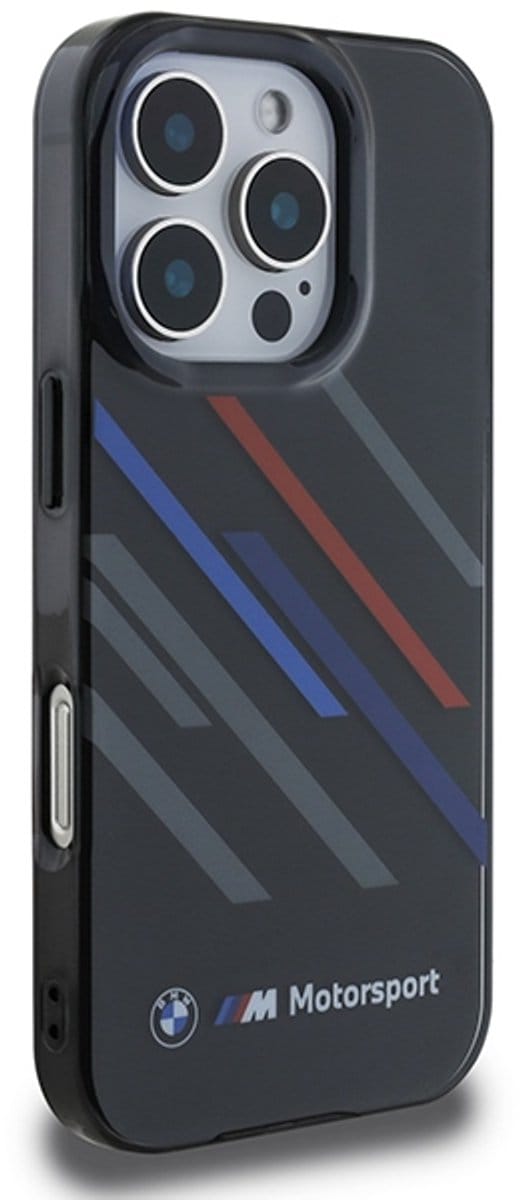 BMW Back cover - iPhone 16 Pro Max - Zwart - Schokabsorberende randen - Stijlvol & Slank Design