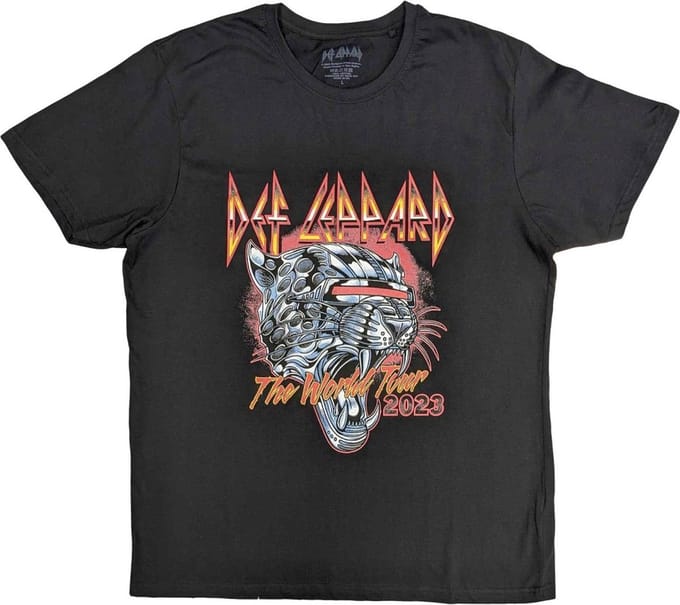 Def Leppard - Tour 2023 Heren T-shirt - S - Zwart