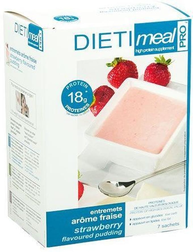 Dieti Aardbeien Shake/Pudding - 7 stuks - Maaltijdvervanger