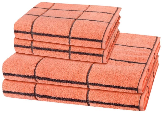 Ross Sonstiges 2 X handdoek 2 X douchehanddoek - in set 4 pack Sensual Skin Karo