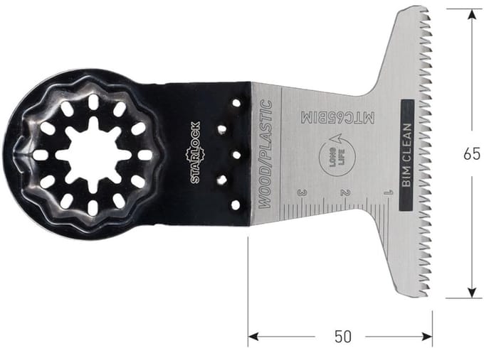 BIM STARLOCK INVALZAAGBLAD TYPE MTC65BI, 65X50 MM