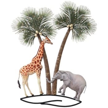 Beeldjes Signes Grimalt Olifant En Giraffe Muurornament