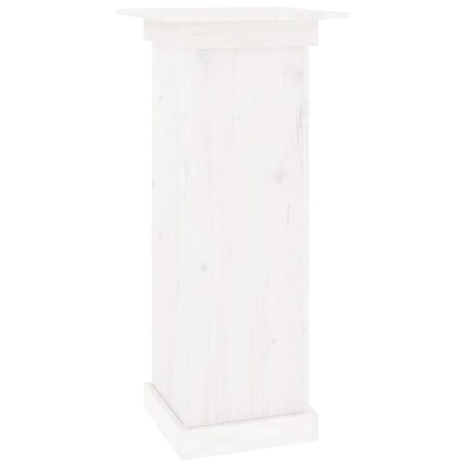 vidaXL - Bloemenstandaard - 40x40x90 - cm - massief - grenenhout - wit