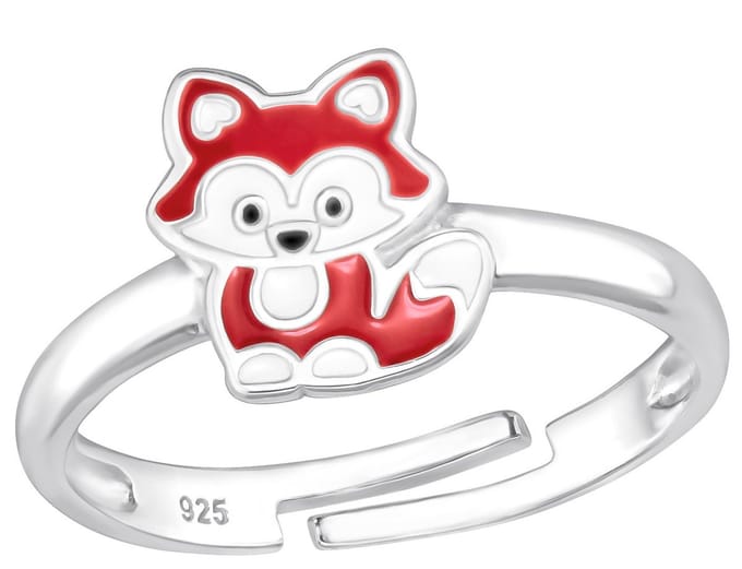 Joy|S - Zilveren vos ring - verstelbaar - vosje - voor kinderen