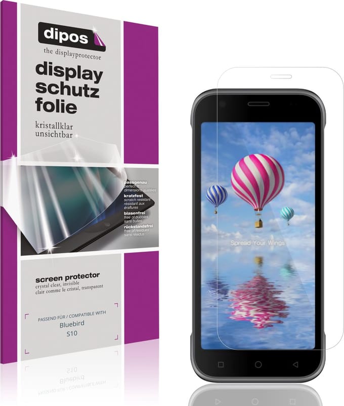 dipos – 4x Beschermfolie geschikt voor Bluebird S10 | Krasbestendige & heldere Screenprotector Ultra-Thin