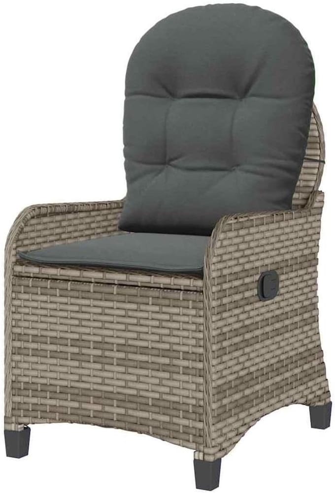Relaxstoel met kussens - Verstelbare tuinstoel - Buiten ontspannen - Robuust polyrotan frame - 56 x 66 x 95 cm