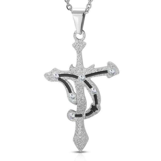 Montebello Ketting Maagd - 316L Staal - Horoscoop - 30x50mm - 60cm