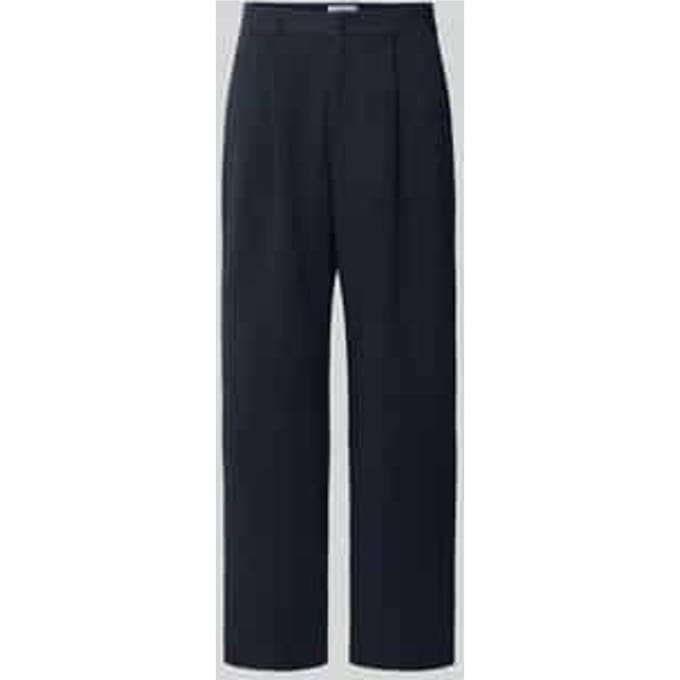 Wide leg bandplooibroek met viscosemix