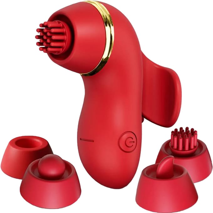 IY - Beeny - Multifunctionele vibrator - Met 4 Opzetstukjes - Rood