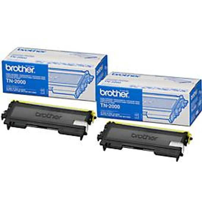 Voordeelpakket 2 stuks Brother TN-2000 tonercassette zwart