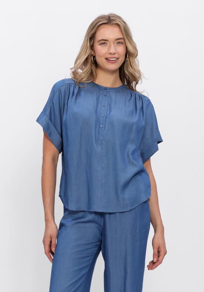 Minus Msmirja Blouse Dames - Jurken - Blauw - Maat 38