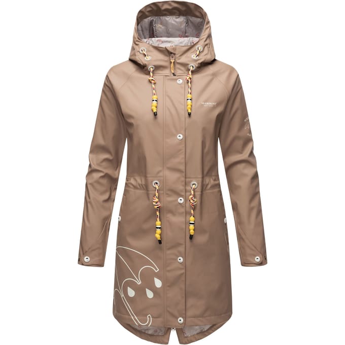 Marikoo dames regenjas – Dancing Umbrella, waterdicht met capuchon