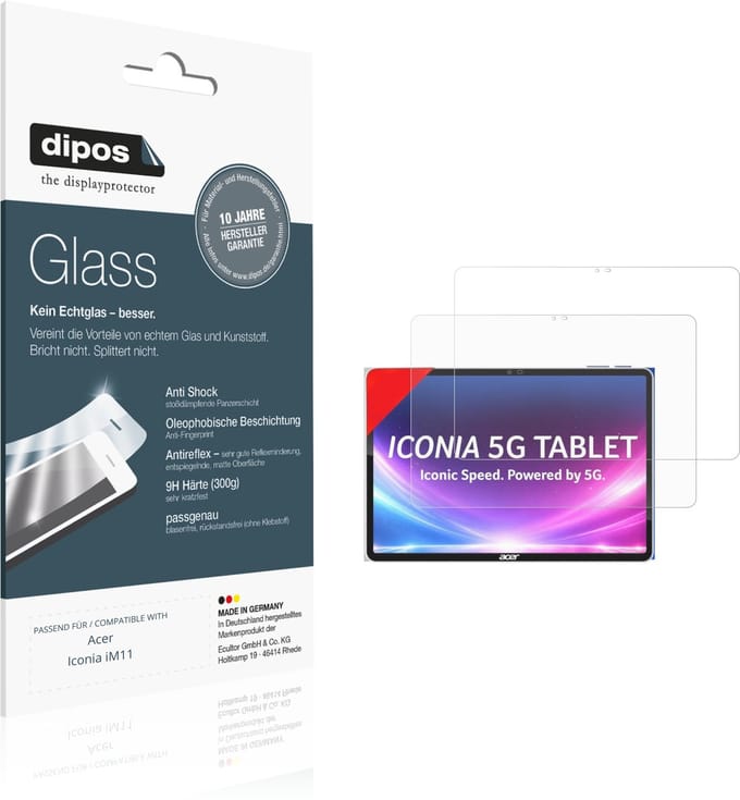 dipos – 2x Matte Pantserfolie geschikt voor Acer Iconia iM11 | 9H Screenprotector