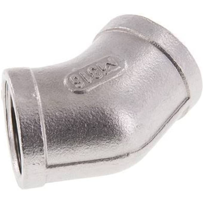 Rp 3/4'' RVS L-Fitting 45graden 16 Bar