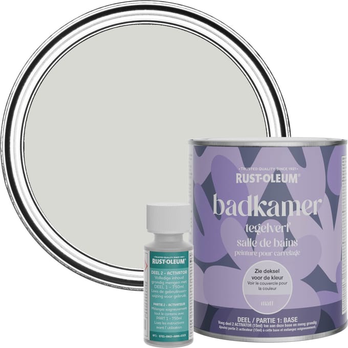 Rust-Oleum Grijs Badkamer Tegelverf Matt - Wintergrijs 750ml