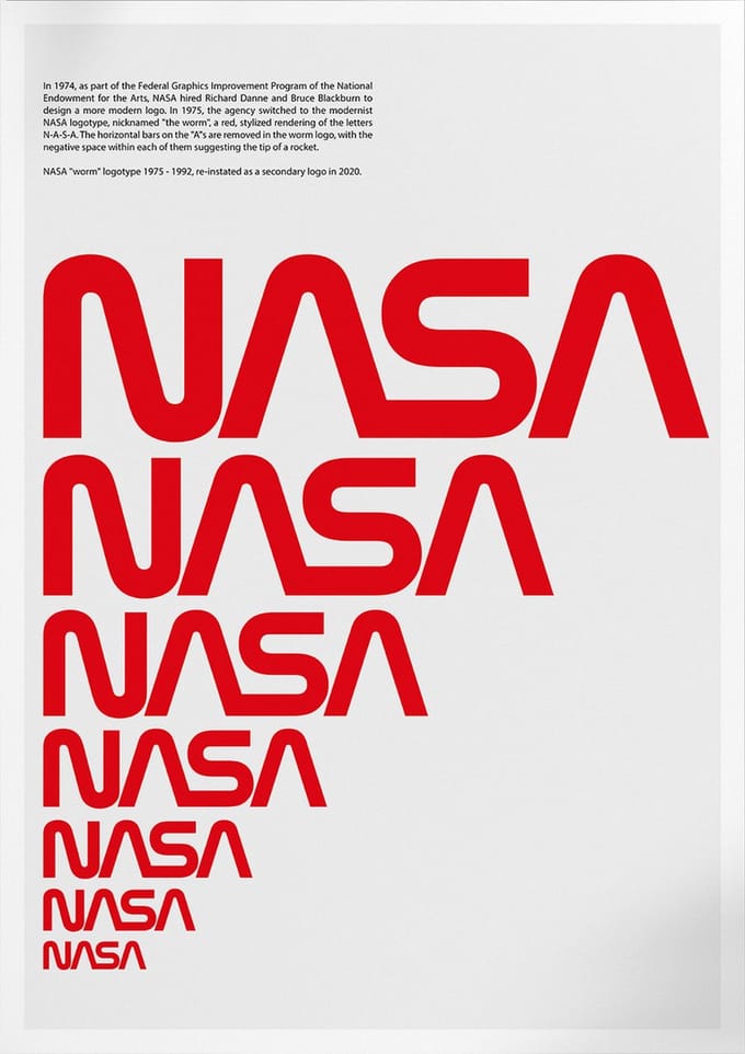 Nasa Worms Logo | Poster | B2: 50x70 cm