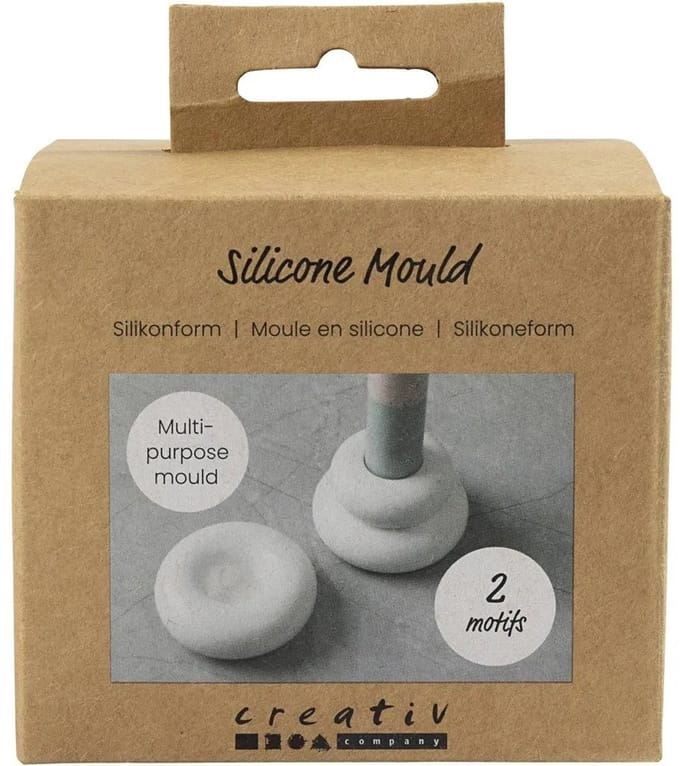 Creativ Company Silicone Vorm Donut-shaped Kaars holders H: 2+3.8 cm dia. 6+6.2 cm Mat Transparant 1 pc/ 1 pack