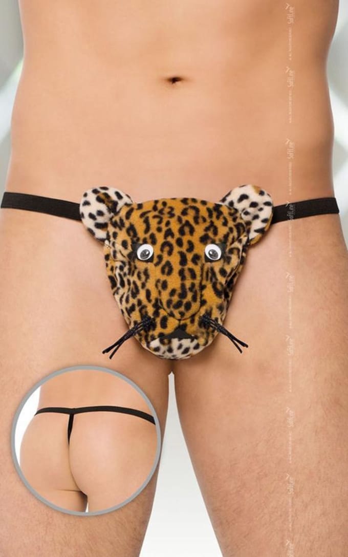 Softline Collection - Grappig panteren string voor heren S t/m L