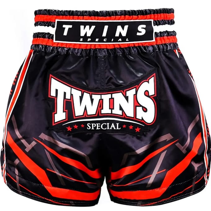 Twins Special TTBL Racing Red - Muay Thai short - M - Zwart / Rood