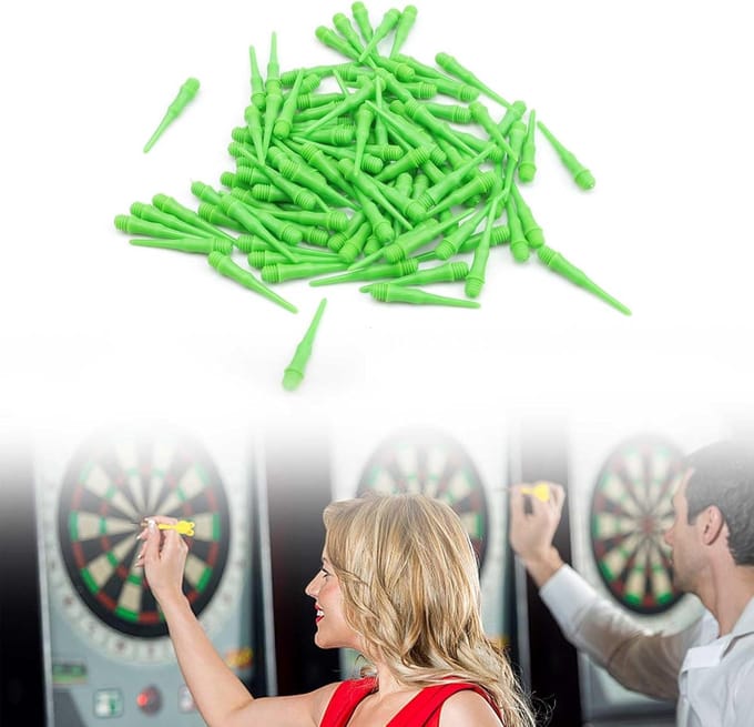 Soft Dart Flights - 200 Stukken - Groene Soft Dart Tips - 2BA Draad - Sterke Plastic Dart Tips - Perfect voor Dart Liefhebbers