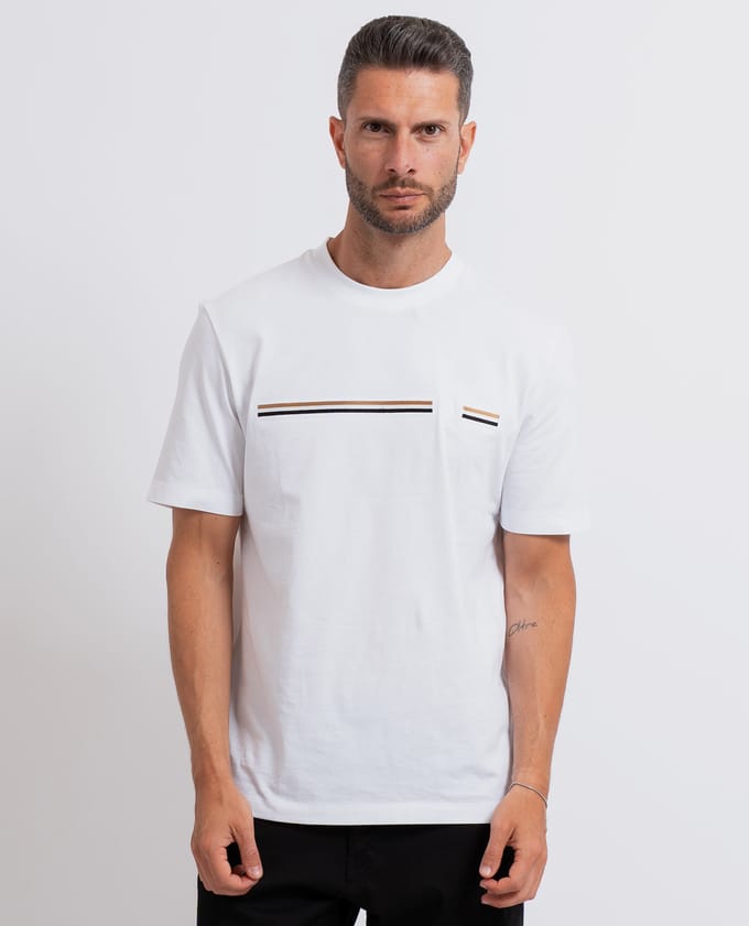 Boss T-shirt en Polo Bianco