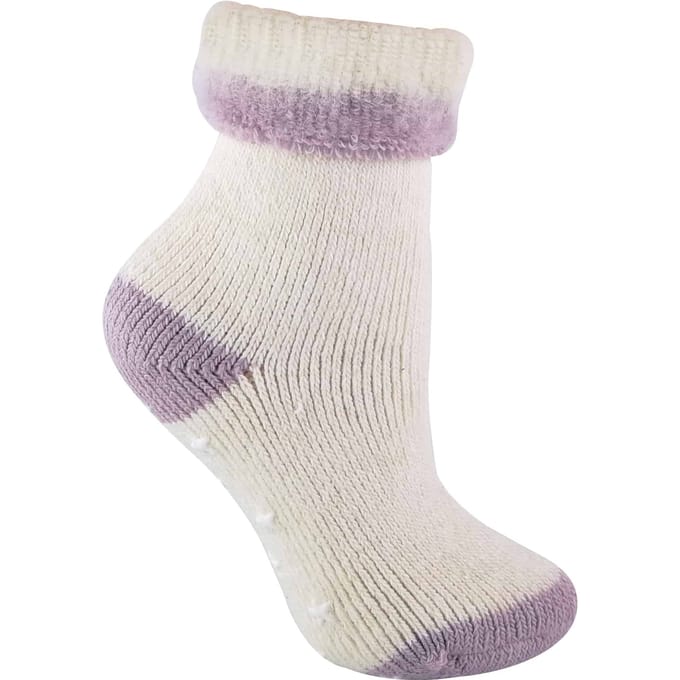 Pantoffelsokken van alpacawolmix voor dames - Paars