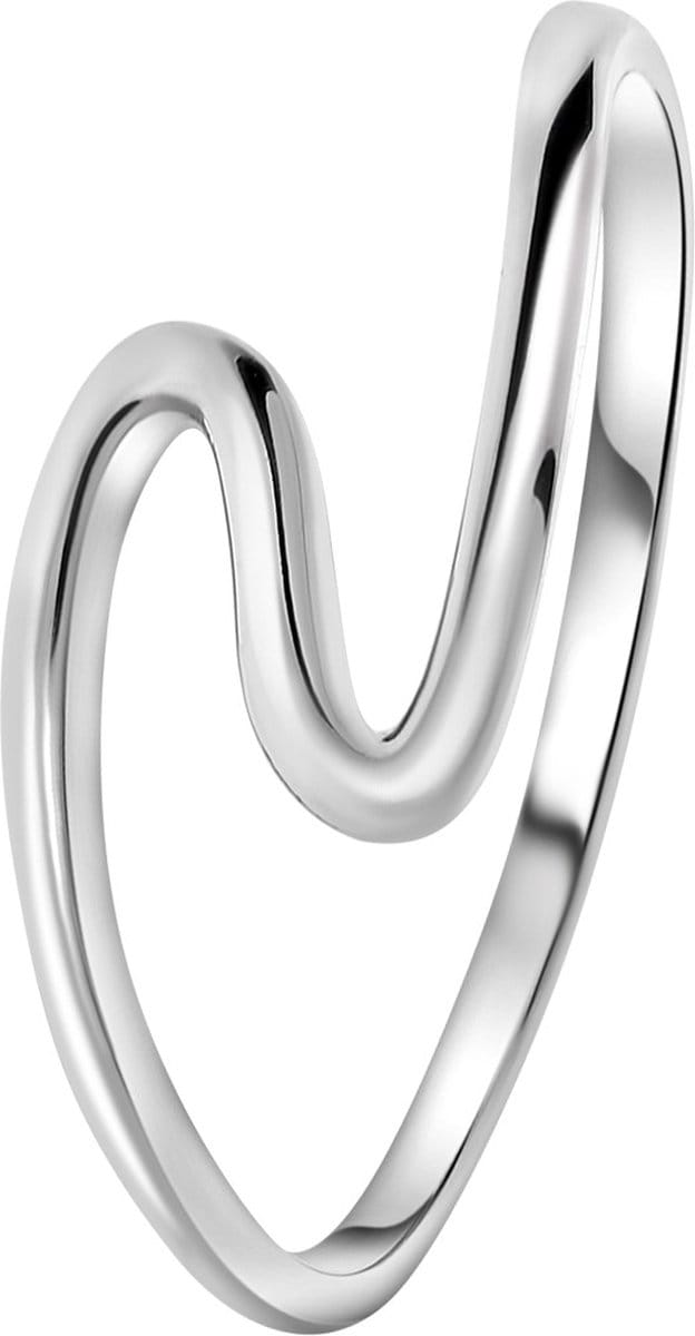 Lucardi Dames Ring golf - Ring - Cadeau - Echt Zilver - Zilverkleurig
