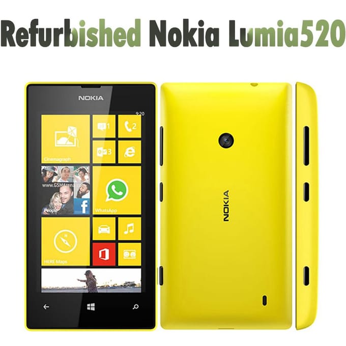 Gereviseerde Nokia Originele Nokia Lumia 520 3G Mobiele Telefoon Met 1 SIM simple set blauw