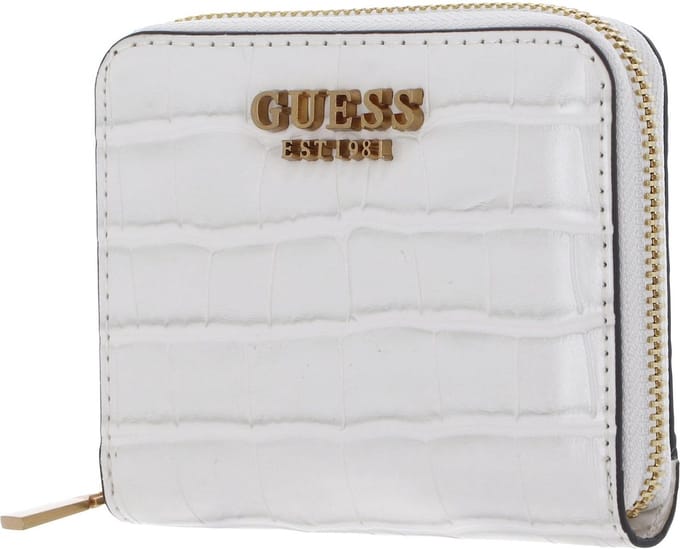 GUESS Portemonnee Laurel SLG Small Zip Around Wallet Stone Crème
