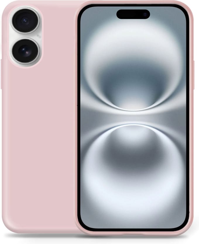 Hoesje geschikt voor Apple iPhone 16 Plus - Liquid Back Case Cover Rose