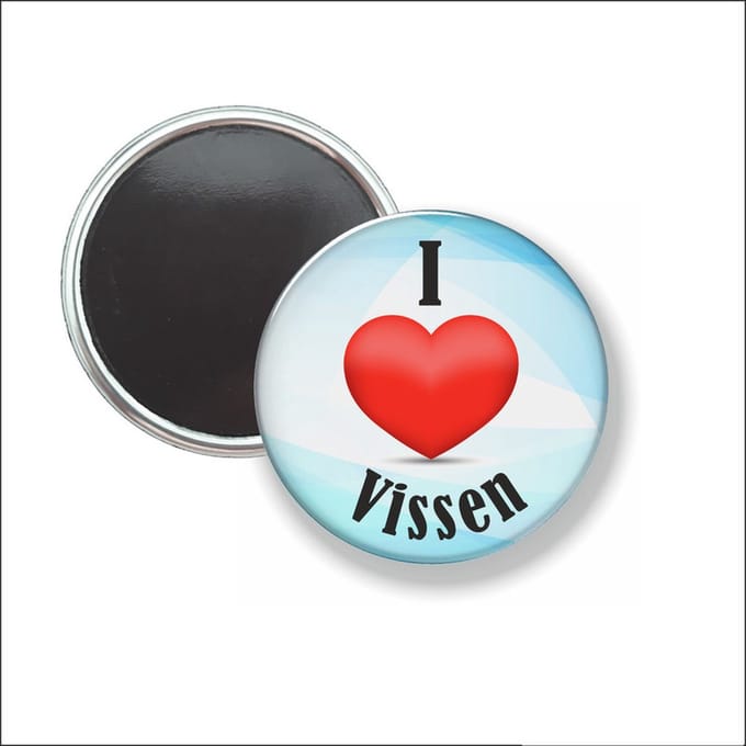 Button Met Magneet 58 MM - I Love Vissen - NIET VOOR KLEDING