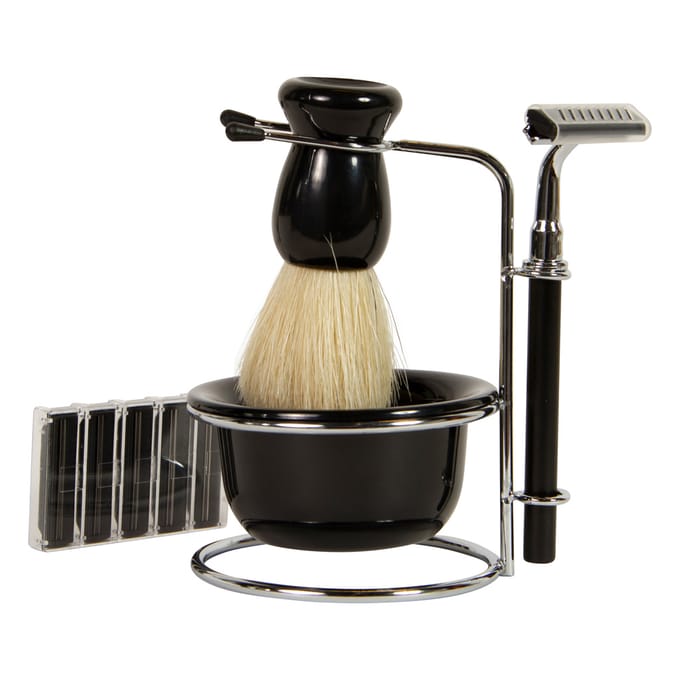 Gentlemens Barbershop Basic Scheerset Zwart