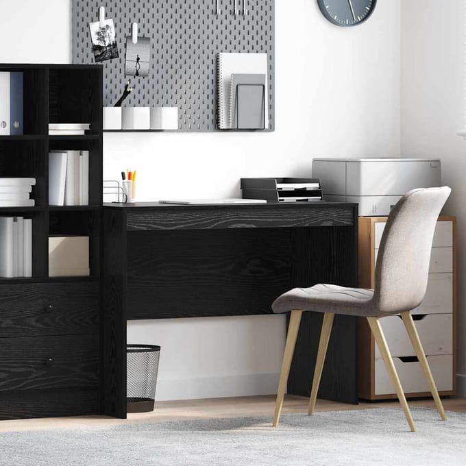 vidaXL - Bureau - Zwart - Eiken - 100 - x - 50 - x - 76 - cm