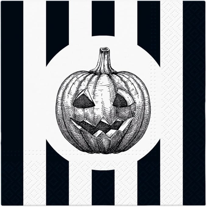 Lunch servetten -Striped pumpkin - PAW Decor - 33x33 cm