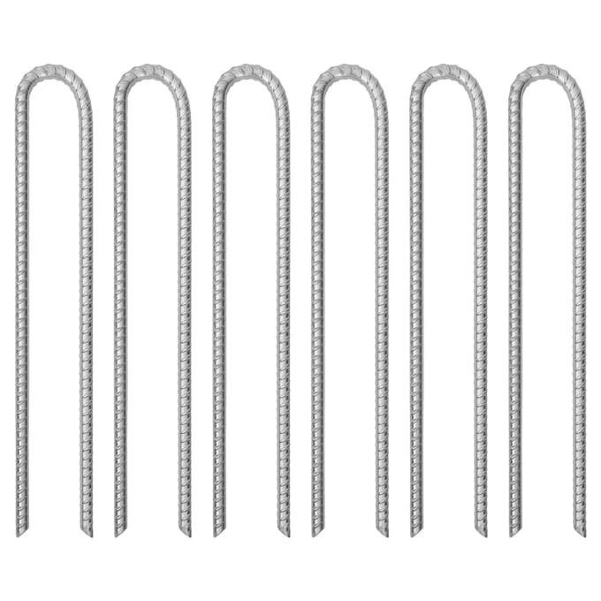 vidaXL - Tentharingen - 6 - st - U-vormig - Ø13 - mm - 41,5 - cm - gegalvaniseerd - staal