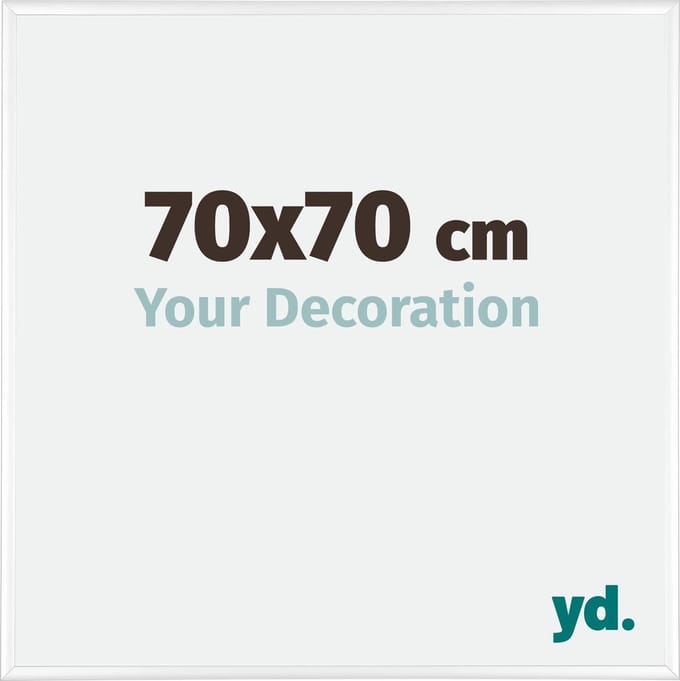 Your Decoration - Fotolijst 70x70 cm - Aluminium - Wit Hoogglans - Kent