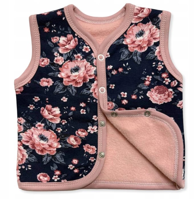 Dartomik - Meisjesbodywarmer - Engelse Roos - 110 - Zacht Polar