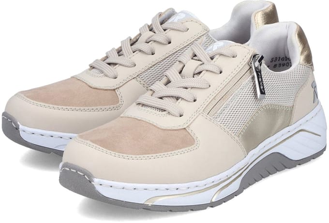 Rieker Dames Sneaker Low Sneaker Casual Comfortabel Memory-Foam 53101-60 Beige